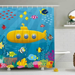 Yellow Submarine Kids Shower Curtain