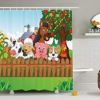 Farm Animals Kids Nursery Shower Curtain for Bathroom Decor